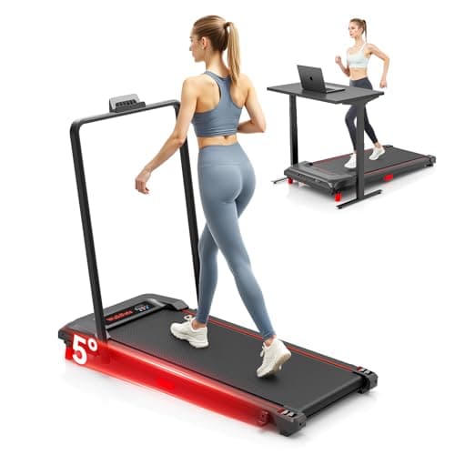WalkDate Walking Pad Treadmill with Incline and Handle Bar, Walking Pad with Remote Control and Incline for Home Office, Led Display