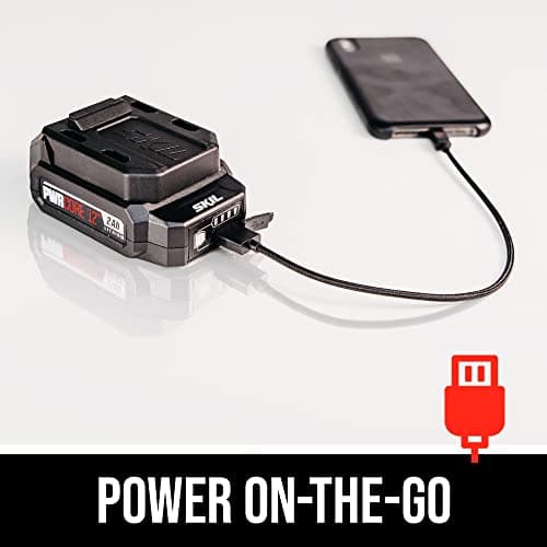 SKIL PWR CORE 12 Brushless 12V 1/2" Compact Variable-Speed Drill Driver Kit with 1/2'' Single-Sleeve, Keyless Chuck & LED Worklight Including 2.0Ah Battery and PWR JUMP Charger - DL6290A-10 8