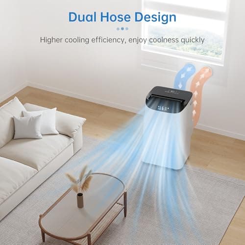 16000BTU Inverter Portable Air Conditioner Cools Up for Rooms 850 Sq. Ft, 3 in 1 Portable AC Unit with Dehumidifier Fan 24H Timer Sleep Mode Function for Large Room Office Temporary Space 8