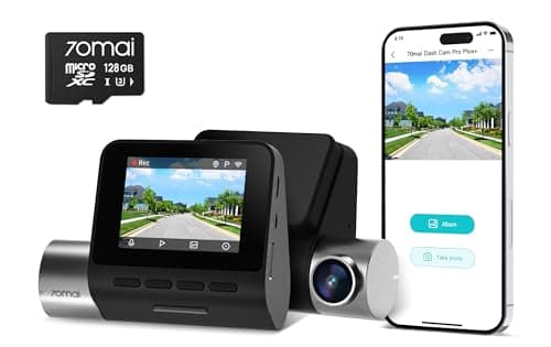 【70mai Front Dash Cam A500S+128GB】 1944P UHD with Sony IMX335, Built-in WiFi GPS Smart Dash Camera for Cars, Optional Rear Dash Cam, ADAS, 2'' IPS LCD Screen, 140° Wide Angle, WDR, Night Vision