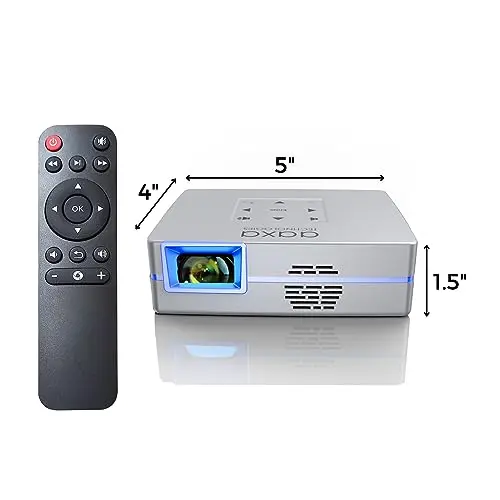 Short Throw Mini Projector AAXA SLC450 Native 1080P Portable 4K Support 5G WIFI Bluetooth 5.0 RGB LEDs Android Onboard for Art Tracing, Sketcher Projector, Cake Decoration Projector 8
