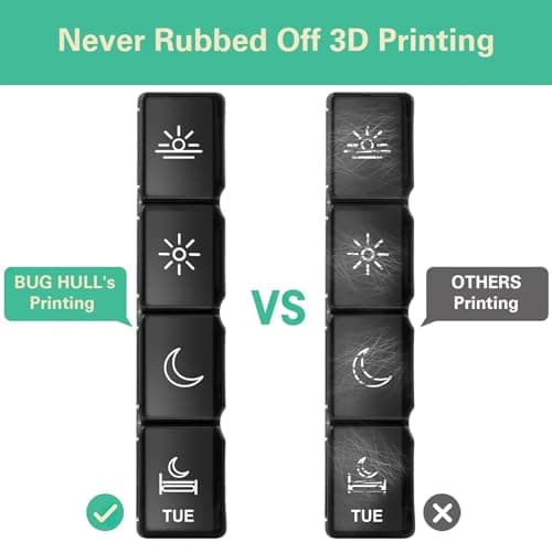 XL Pill Organizer 4 Times a Day,BUG HULL Large Weekly Pill Box for Travelling, Portable Pill Cases 7 Day pill Container Removable Daily Medicine Organizer for Cod-liver oil,Vitamins,Supplements(Black) 6