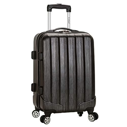 Rockland Melbourne Hardside Expandable Spinner Wheel Luggage, Metallic, Carry-On 20-Inch