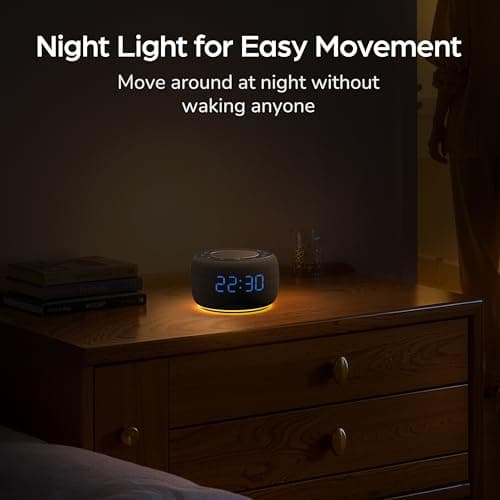 BUFFBEE Alarm Clock with Bluetooth Speaker & FM Radio for Bedside – Gradual Wake-Up Sounds, Fully Dimmable Display & Ambient Night Light, Plug-in Digital Clock for Bedroom 6