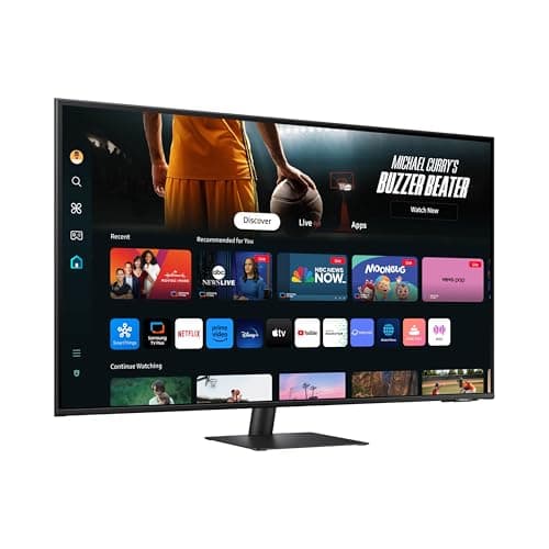 SAMSUNG 43-Inch M7 (M70D) Series 4K UHD Smart Monitor, Speakers, HDR10, USB-C, Multiple Ports, Gaming Hub, SolarCell Remote, Vision Accessibility Tools, LS43DM702UNXGO, Black 10