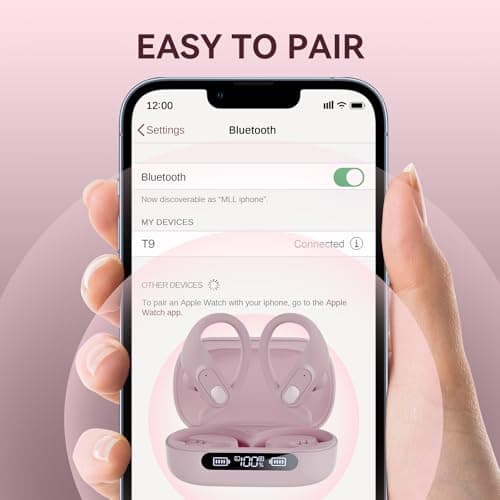 occiam Bluetooth Headphones Ear Buds 96Hrs Playback Sport Over-Ear Waterproof Wireless Headphones Earphones with Earhooks 6