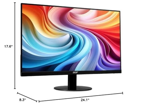 acer SB270 G0bi 27" IPS Full HD (1920 x 1080) Ultra-Thin Zero-Frame Gaming Office Monitor | Adaptive-Sync Support (FreeSync Compatible) | Up to 120Hz Refresh | 1ms (VRB) | Tilt | HDMI & VGA Ports 12