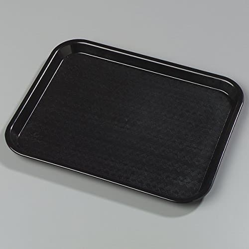 Carlisle FoodService Products CT101403 Cafe Standard Plastic Cafeteria/Fast Food Tray, NSF Certified, BPA Free, 14" Length x 10" Width, Black 8