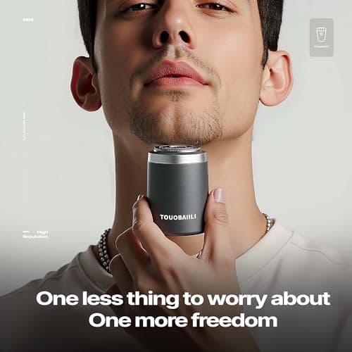 Electric Foil Shaver for Men, IPX7 Waterproof Cordless Razor – Mini Travel Shaver for Face & Body, USB-C Fast Charging, Wet/Dry Shower Use, Portable Electric Razor for Sensitive Skin 5