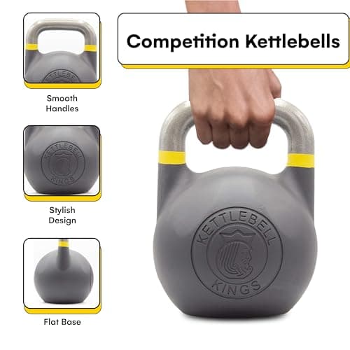Kettlebell Kings Competition Kettlebells Weight (Fitness Edition) 35LB - Hand weights Workout Gym Equipment - Strength training sets for Women, Men - Weights set for Home Gym (20-75LB) 5