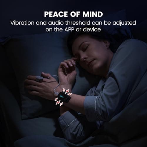 Wellue Wrist Pulse Oximeter with Audio Reminder| Bluetooth Blood Oxygen Monitor Rechargeable for Continuous SPO2 Tracking with 72 Hours Battery Life, Free APP & PC Reports, Style 2 5