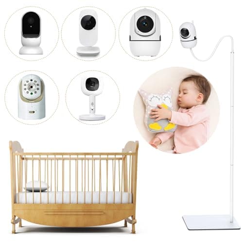Baby Monitor Stand for HelloBaby,Nanit Pro,Optics DXR-8 Pro,Vtech,Momcozy BM01,Owlet,Eufy,Motorola Baby Camera, Universal Adjustable Baby Monitor Mount Holder