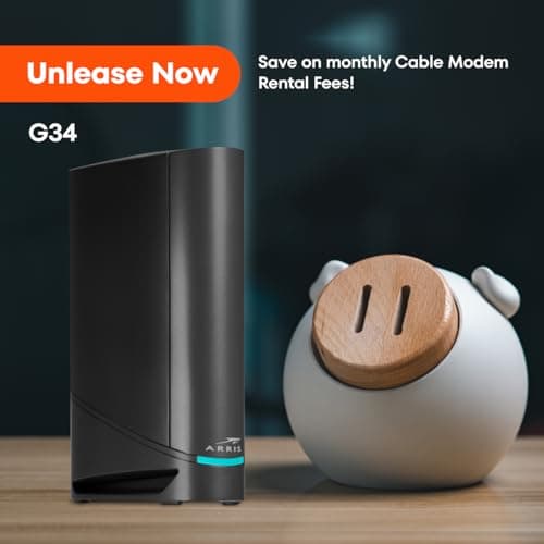 ARRIS (G34) - Cable Modem Router Combo - Fast DOCSIS 3.1 Gigabit WiFi 6 (AX3000), Approved for Comcast Xfinity, Cox, Spectrum & More, 1 Gbps Max Internet Speeds 5