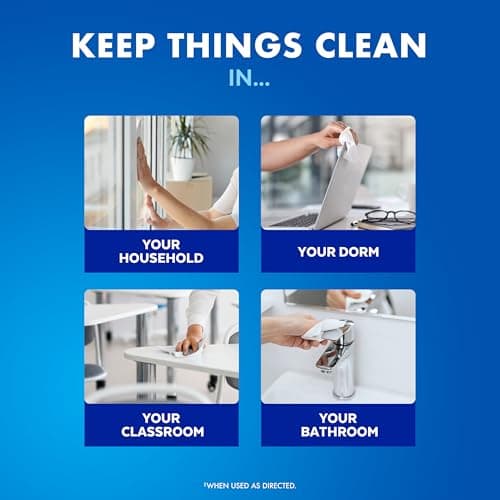 Lysol Disinfecting Wipes Bundle, Home Apartment Dorm Room Essentials and Cleaning Supplies, All Purpose Cleaner, Multi-surface Cleaning Wipes, Multi-Scent Sanitizing Wipes Bundle, 80 Count (4pk) 8