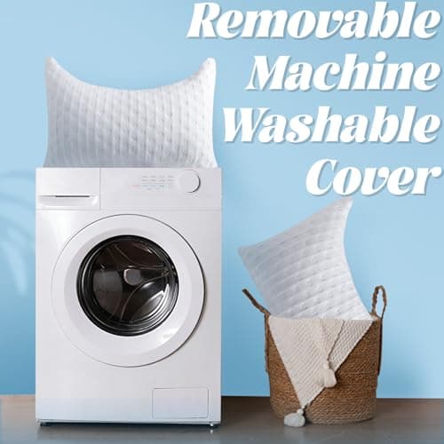 btasleeep Side Sleeper Pillows for Neck & Shoulder Comfort - Ergonomic Curved Crescent Design, Adjustable Shredded Memory Foam, Cooling & Soft Cover, Extra Fill Included, Queen Size 9