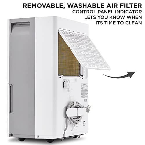 Ivation 4,500 Sq. Ft Energy Star Dehumidifier With Pump, Large Capacity Compressor De-humidifier for Big Rooms and Basements with Continuous Drain Hose Connector and Pump, Auto Shutoff and Restart 5