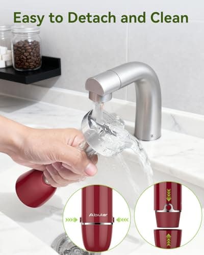 Immersion Blender 5 in 1 Hand Blender, Abuler 1000W Hand Mixer Stick,12 Speed Handheld Blender 304 Stainless Steel with 600ml Mixing Beaker, 500ml Chopper, Whisk and Milk Frother for Soup, Baby Food 7