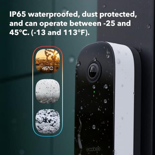 ecobee Smart Video Doorbell Camera (Wired) - with Industry Leading HD Camera, Smart Security, Night Vision, Person and Package Sensors, 2-Way Talk, and Video & Snapshot Recording 7