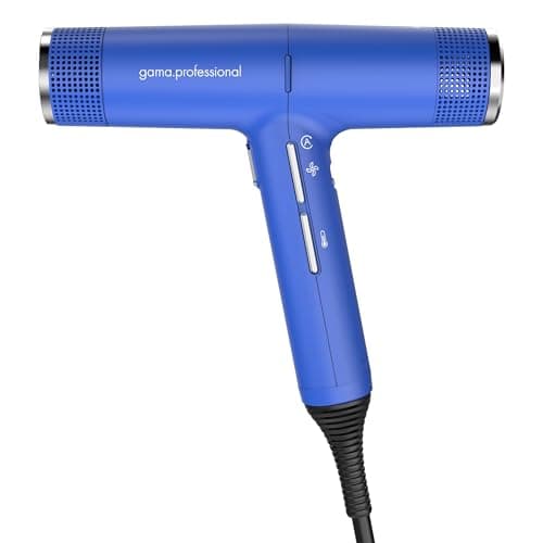 GA.MA EasiQ Perfetto Professional Hair Dryer with Ionic Generator and Oxy Active Technology, Lightweight & Low Noise, 1300W, Blue
