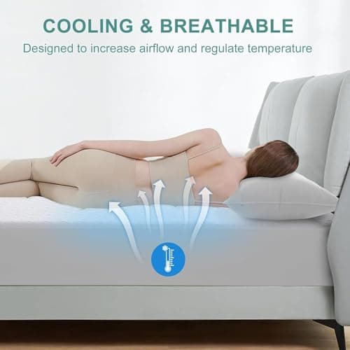 Premium Waterproof Mattress Protector Queen Size,4D Air Cooling 300GSM Mattress Cover,Breathable All-Round 360° Bed Mattress Pad Noiseless Vinyl Free (White,Queen) 7
