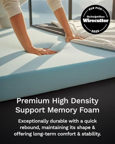 ViscoSoft 3 Inch Memory Foam Mattress Topper Queen - Select High Density Ventilated Mattress Pad - Premium Removable Rayon Cover 2