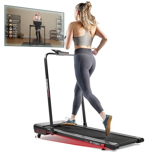 Sunny Health & Fitness Treadpad® Pacer Dual Mode Walking/Running Treadmill with 6-Level Auto Incline & Exclusive SunnyFit® App Enhanced Bluetooth Connectivity - SF-T722076