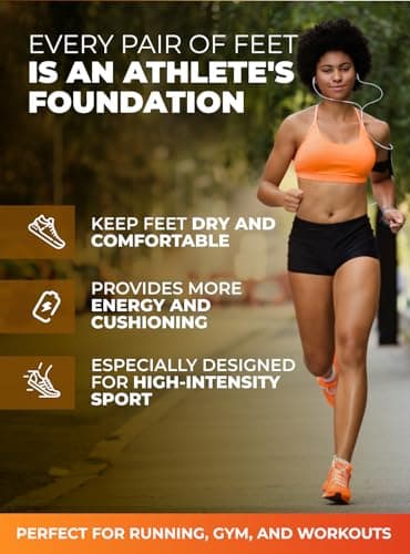 Running Athletic Shoe Insoles Men Women - Sport Insole - Shock Absorption Inserts - Walking Hiking Hockey Tennis Basketball - Orthotic Comfort Cushions Inserts Sneakers 4