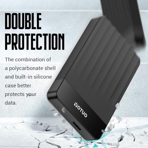 YOTUO Portable External Hard Drive Storage Expansion Mobile HDD USB 3.0 USB-C for PC, Mac, Desktop, Laptop, PS4, Xbox One X/S, Xbox 360, Office & Game (Black, 1TB) 7