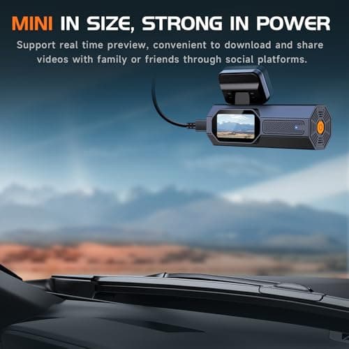 Dash Cam, 2.5K Dash Cam Front, VEEMENT Dash Camera for Cars, 1440P Car Dash Camera with APP, WiFi Dash Cams with WDR Night Vision, 24/7 Parking Monitor Dashcam, 160°Wide, G-Sensor, Mini Car Camera 6