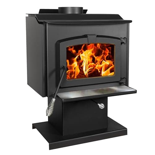 Pleasant Hearth 1,800 Sq. Ft. Wood Stove with Stainless Steel Ash Lip and Blower 6