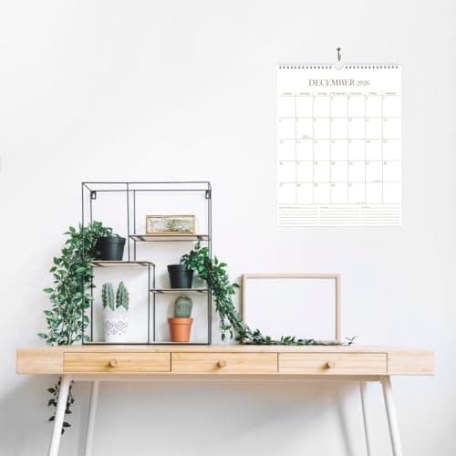 Calendar 2026 - Wall Calendar from January 2026 - June 2027, 2026-2027 Wall Hanging Calendar with Thick Paper, 12" x 14.5", Gold 5