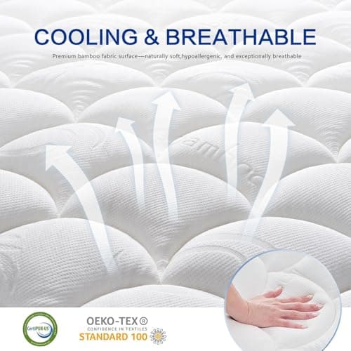 UMN Mattress Topper King Size - Soft Foldable Memory Foam Mattress Pad - 2 Inch Thin Cooling Breathable Mattress Protector for Back Pain Pressure Relief 2