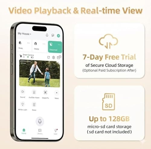 PM POPMAKE Solar Security Cameras Wireless Outdoor 2K Battery Powered AI Motion Detection 2-Way Talk Color Night Vision WiFi Waterproof SD/Cloud Storage Non-Stop Solar Panel Camera Outdoor Wireless 6