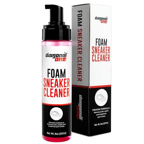 DIAGONAL ONE Shoe Cleaning Kit - Foam Sneaker Cleaner - 8oz White Tennis Shoe Cleaner - For Suede, Canvas, Nubuck