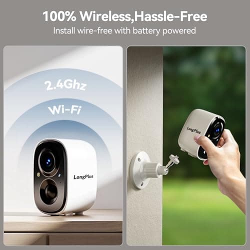 LongPlus Security Cameras Wireless Outdoor Camera Wireless Camera for Home Security, 2 Pack Battery Powered WiFi Cameras with AI Motion Detection, 2-Way Talk, Cloud/SD Storage (White 2pcs, X83) 6