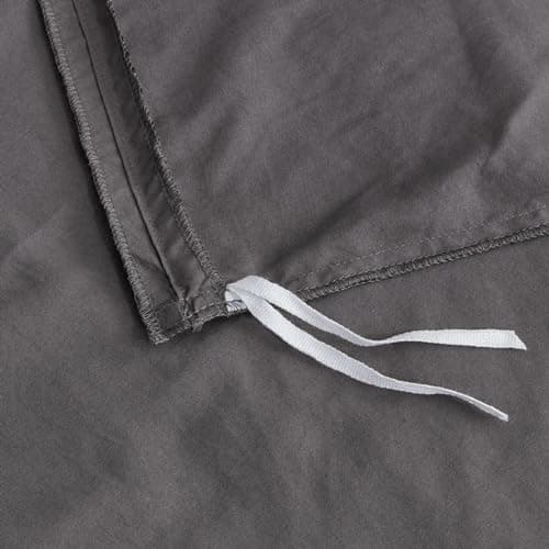 EXQ Home Duvet Cover for Weighted Blanket 60x80 inches, Breathable Soft Cover Machine Washable with 8 Ties (Dark Grey,Duvet Cover only) 7