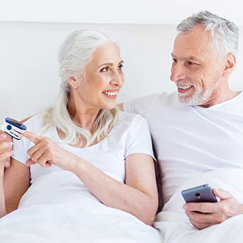 Zacurate 500BL Fingertip Pulse Oximeter Blood Oxygen Saturation Monitor with Batteries Included (Navy Blue) 7