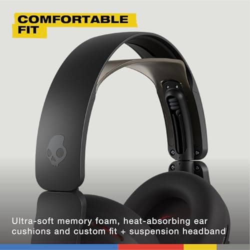 Skullcandy Crusher PLYR 720 Wireless Gaming Headset, Ultimate Immersion and Comfort, THX Spatial Audio, Multi-Sensory Bass and Platform- Digi-Black, Removable Mic, PC, PlayStation, Nintendo 8
