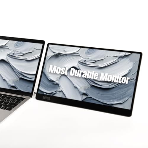 SOTSU FlipAction Go 14" Premium Portable Monitor | Full HD 1080p | 400 Nits | 100% sRGB | Robust yet Lightweight | Pivoting Landscape & Portrait Display | Tempered Glass Cover | USB-C & Mini HDMI | 5W