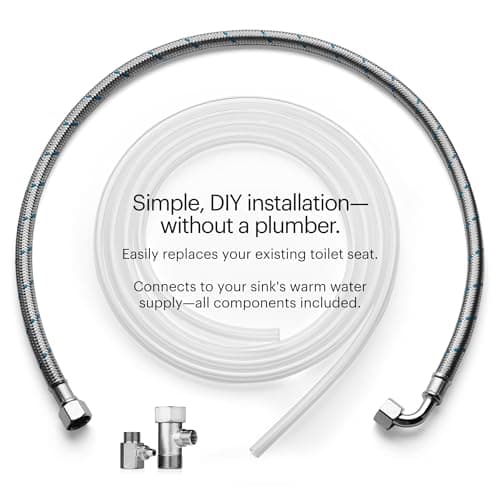 Brondell Bidet Toilet Seat, Non-Electric Swash Ecoseat, Fits Elongated Toilets, White - Dual Temperature, Dual Nozzle System - Bidet with Easy Installation 7