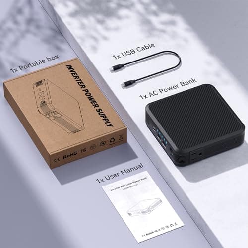 Paopaoyu Portable Laptop Power Bank 100W AC Outlet, 72Wh/20000mAh with 65W PD USB C Portable Laptop Charger, External Battery Pack for MacBook, Notebooks, Laptops 8