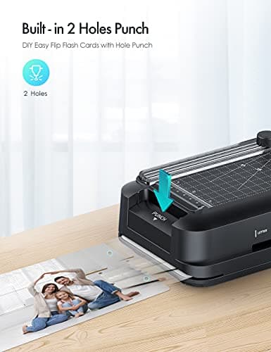 9-Inch Laminator Machine for Teachers & Home – All-in-One Jam-Free Laminator with Paper Trimmer, 2-Hole Punch, Corner Rounder, Fast 3-Min Warm-Up, 10 Pouches for School, Crafts & Office 7