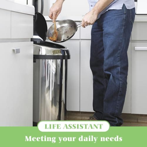 10 Gallon (fit 30-35 Liter) 63 Counts Drawstring Trash Bags By RayPard, Medium Large Kitchen Garbage Bags Trash Can Liners for Home, Office, Light Residential Waste Outdoor Lawn Bags, White 7