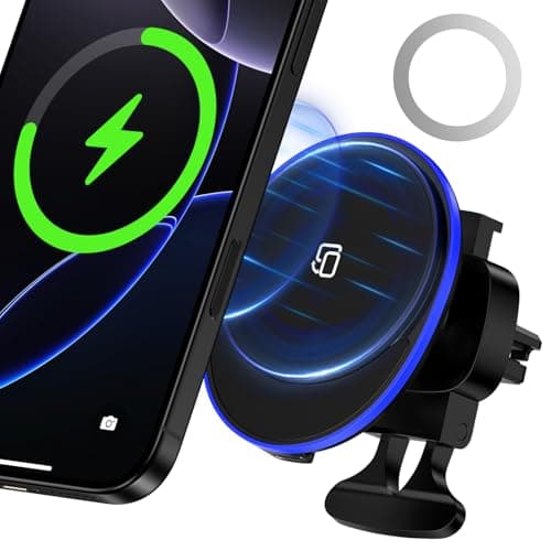Pixel Wireless Car Mount Charger Magsafe for Google Pixel 10 Pro XL 9 8 7,15W Wireless Car Charger Air Vent Magnetic Android Phone Holder Fast Charging Kickstand for Samsung Galaxy S26 Ultra/S25/S24
