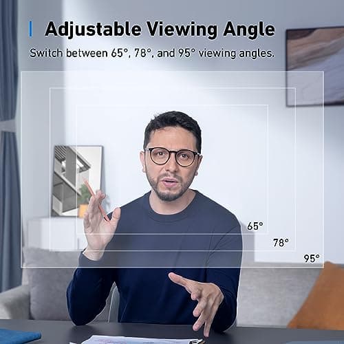 AnkerWork C310 Webcam, 4K Webcam, 12 Megapixel, AI Auto Focus, AI Framing, AI Noise Canceling Mic, Built-in Privacy Cover, and Adjustable FOV, 1080p@60FPS HDR, for Video Calls (Renewed 7