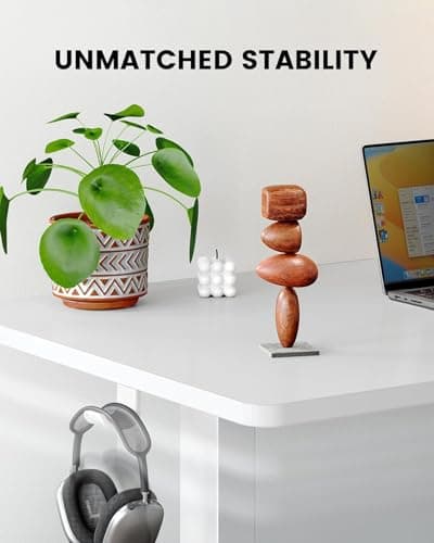 ErGear Whole Piece Standing Desk with 48x30 inch Desktop, Adjustable Stand Up Desk for Home Office, Electric Computer Desk Workstation with Cable Management Tray, White, EGESD65W 8