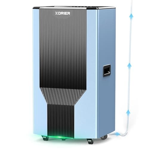 XDrier 120 Pints Dehumidifier with Pump, Commercial Grade Dehumidifier for Home, Bedroom, Basement, Warehouse, Industrial with Drain Hose & Tank, Smart Humidity Control, Auto Defrost