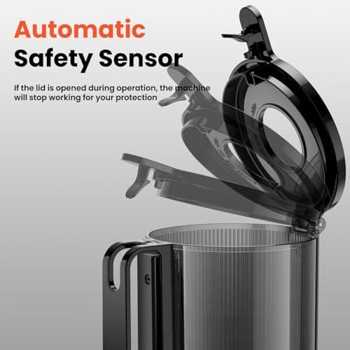 Cold Press Juicer, JoyBear Slow Masticating Machines with 5.3" Extra Large Feed Chute Fit Whole Fruits Vegetables Easy Clean Self Feeding Effortless for Batch Juicing, High Juice Yield, BPA Free 200W 6