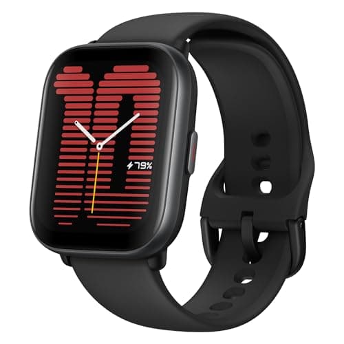 Amazfit Active Smart Watch 42mm, AI Fitness Tracker & Sleep Coach, GPS, Amazon Alexa Built-in, Bluetooth, 14-Day Battery, 120+ Sports Modes, Android & iPhone, Black
