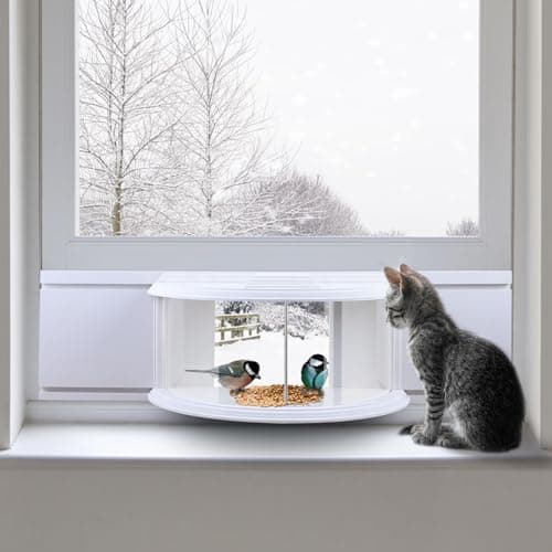 BAIAPEY in Window Bird Feeders for Viewing - 180° Clear View Bird Feeder, Durable, Elegant, Fits Windows 27-35" Wide, for Bird Watching-Bring Joy to Your Home 8